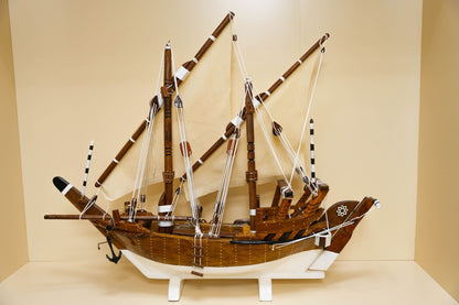 مجسم بوم تراثي من الساج البورمي والفيبر 100 سم | بوم سهيل