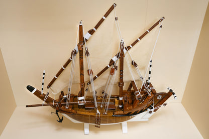 مجسم بوم تراثي من الساج البورمي والفيبر 100 سم | بوم سهيل